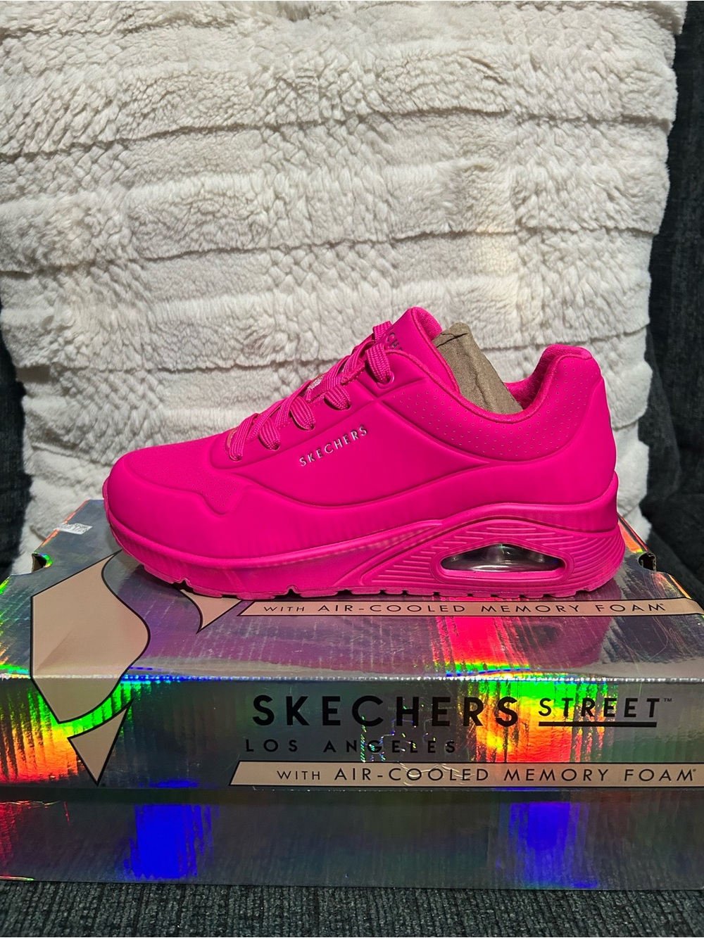 Skechers Women's Neon Pink Platform Sneaker